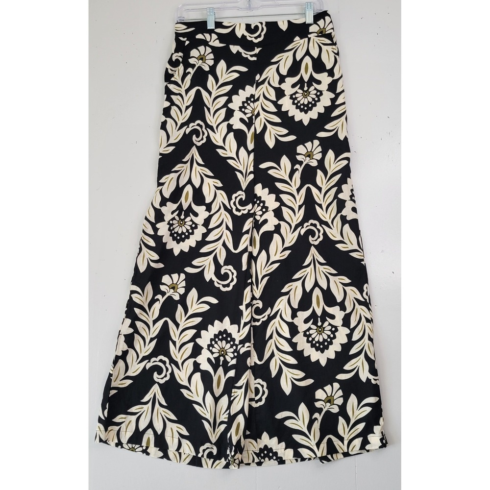 New Christian Siriano Wide Leg High Waisted Trouser Black Cream Olive Green Boho - Picture 12 of 14